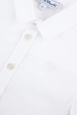 Chemise - Blanc Seersucker -Mode Enfantine TY12043 01 3 packshot