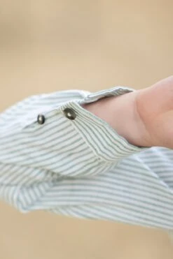 Chemise - Vert Lin Rayures -Mode Enfantine TY12053 52 1