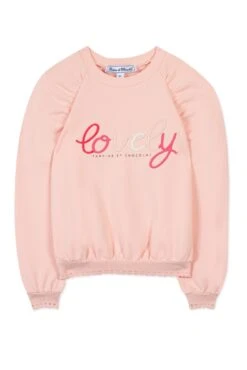 Sweat - Rose Pâle Illustrtion Lovely 11 Sweat - Rose Pâle Illustrtion Lovely -Mode Enfantine TY15002 33 1 packshot