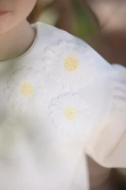 Sweat - Ecru Marguerites 10 Sweat - Ecru Marguerites -Mode Enfantine TY15011 13 2