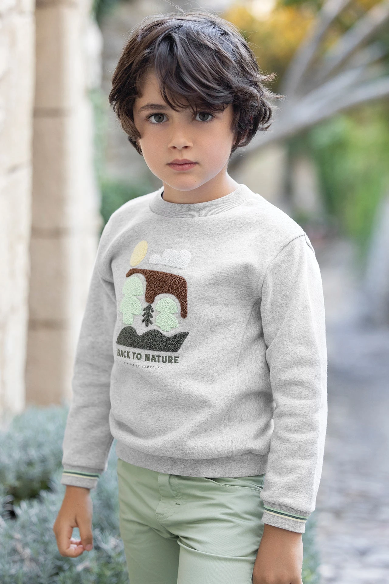 Sweat - Gris Clair Illustration Nature 3 Sweat - Gris Clair Illustration Nature