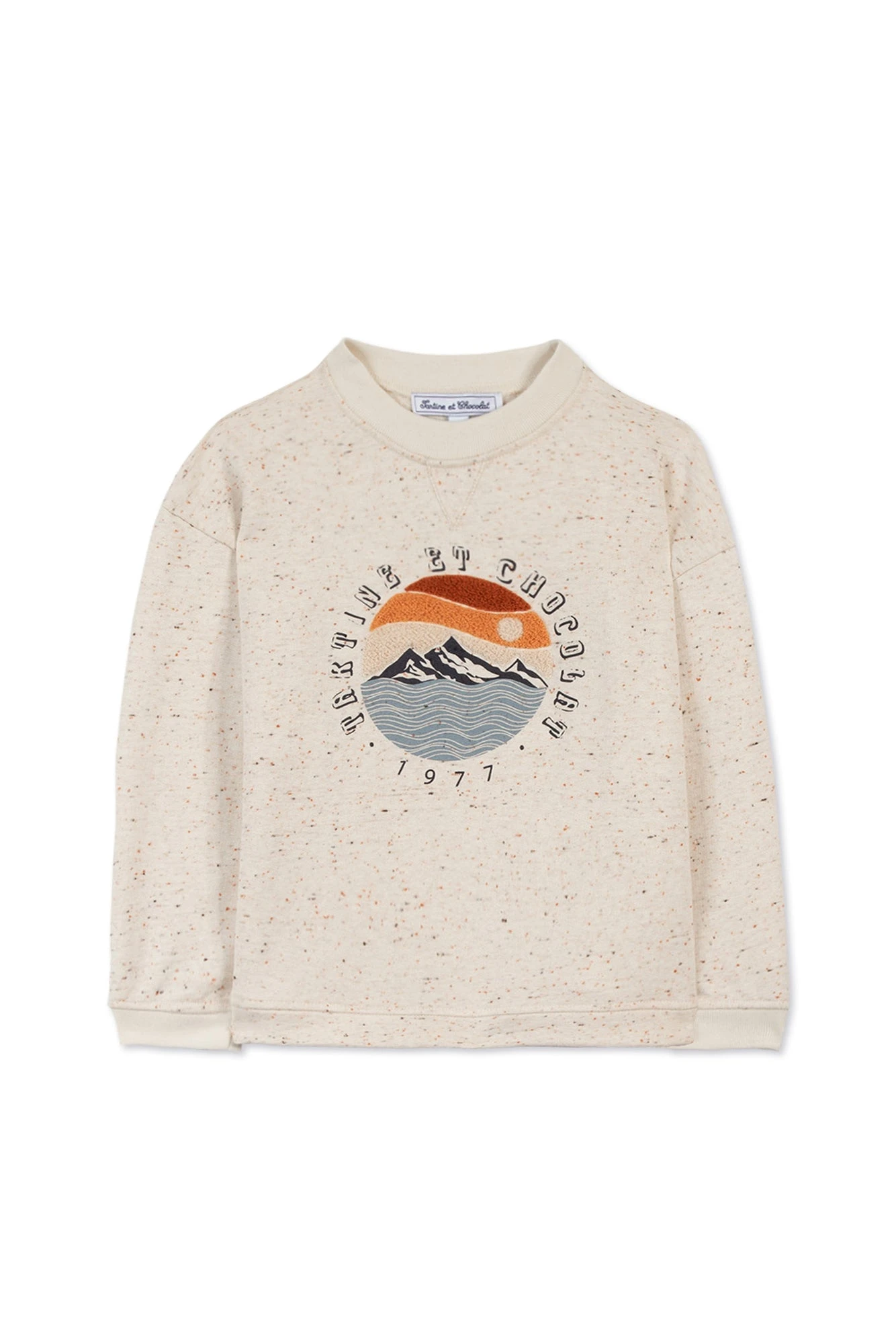 Sweat - Beige Illustration Soleil Couchant 6 Sweat - Beige Illustration Soleil Couchant – Image 4