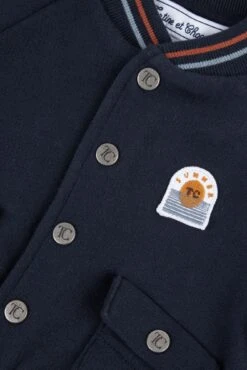 Teddy - Marine Chiné Molleton 15 Teddy - Marine Chiné Molleton -Mode Enfantine TY17011 04 3 packshot