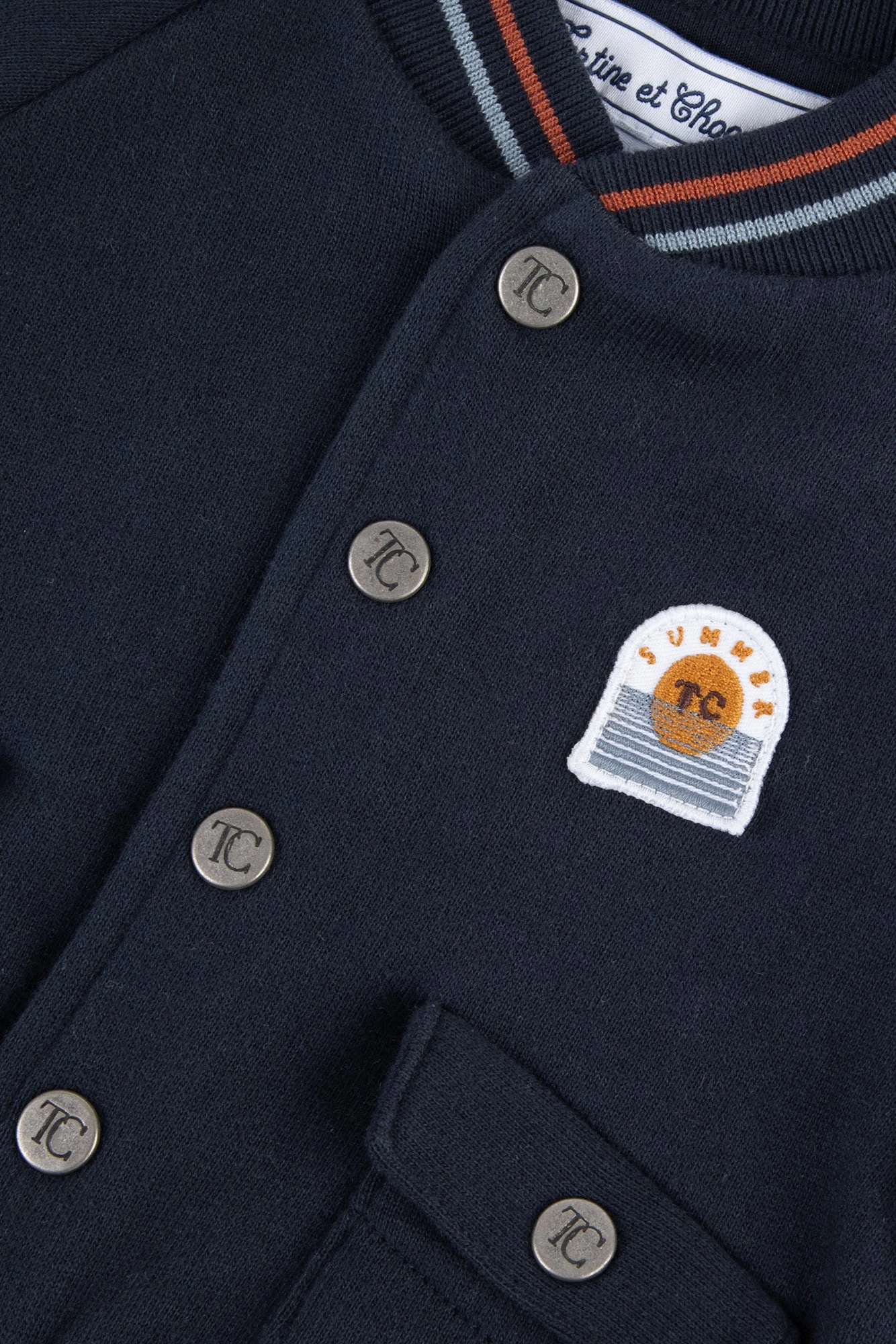 Teddy - Marine Chiné Molleton 9 Teddy - Marine Chiné Molleton – Image 7