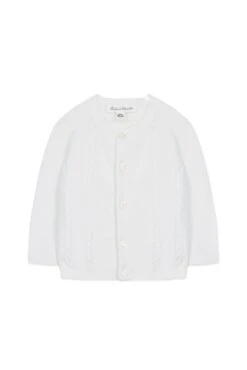 Cardigan - Blanc Effet Torsadé -Mode Enfantine TY18000 01 1 packshot