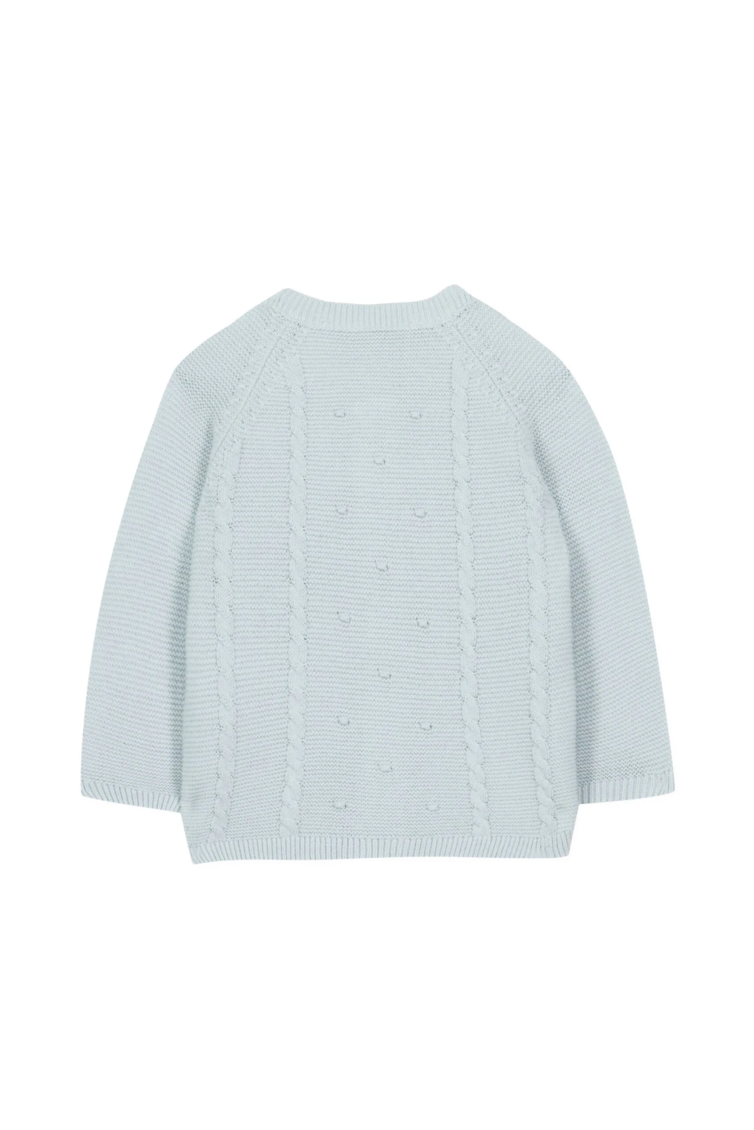 Cardigan - Bleu Grisé Effet Torsadé 7 Cardigan - Bleu Grisé Effet Torsadé – Image 5