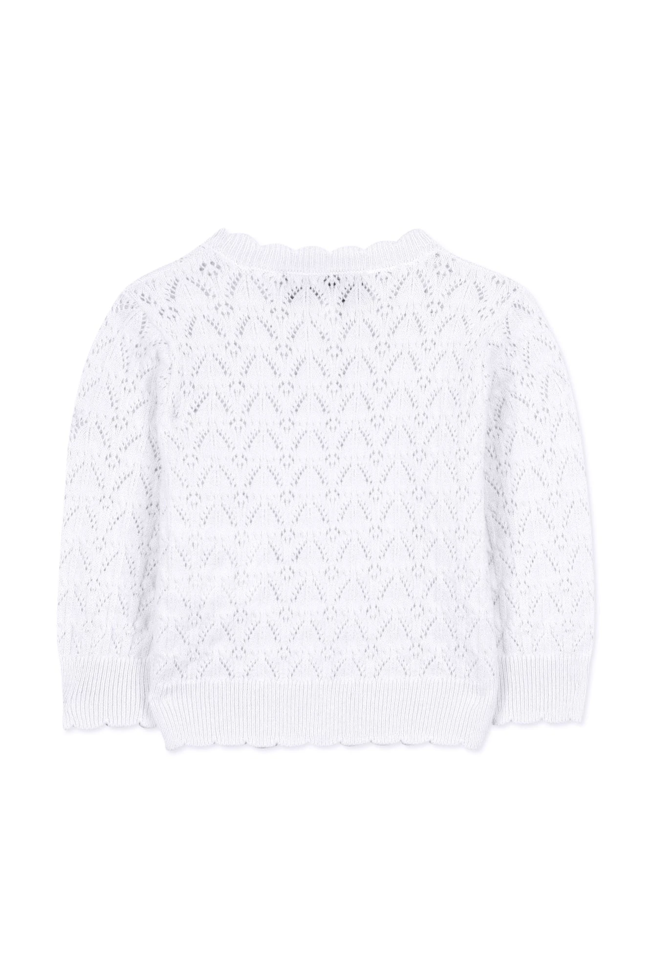 Cardigan - Blanc Maille Ajourée 8 Cardigan - Blanc Maille Ajourée – Image 6