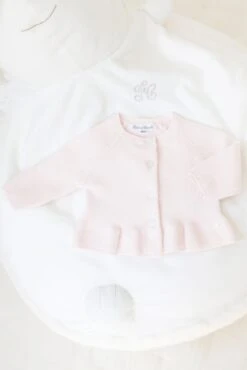 Cardigan - Rose Pâle Point Mousse