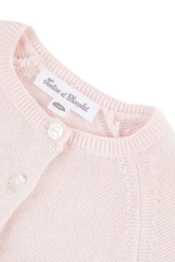 Cardigan - Rose Pâle Point Mousse -Mode Enfantine TY18010 31 2 packshot