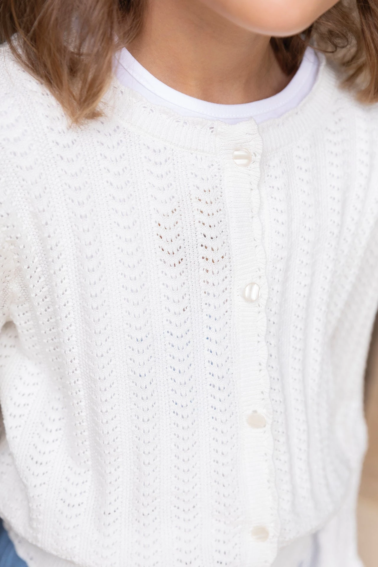 Cardigan - Blanc Maille 4 Cardigan - Blanc Maille – Image 2