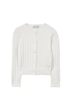Cardigan - Blanc Maille 11 Cardigan - Blanc Maille -Mode Enfantine TY18012 01 1 packshot