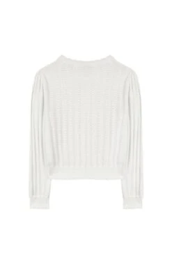 Cardigan - Blanc Maille 12 Cardigan - Blanc Maille -Mode Enfantine TY18012 01 2 packshot
