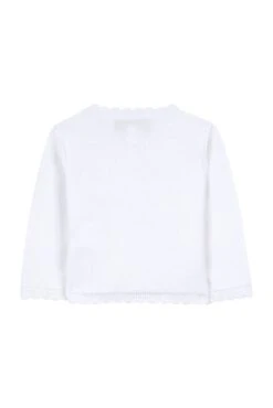Cardigan - Ecru Broderies Point Mousse -Mode Enfantine TY18031 13 2 packshot
