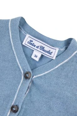 Cardigan - Bleu Lin 11 Cardigan - Bleu Lin -Mode Enfantine TY18051 44 3 packshot