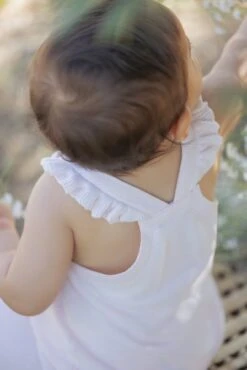 Salopette Longue - Rose Pâle Broderie -Mode Enfantine TY20000 31 5