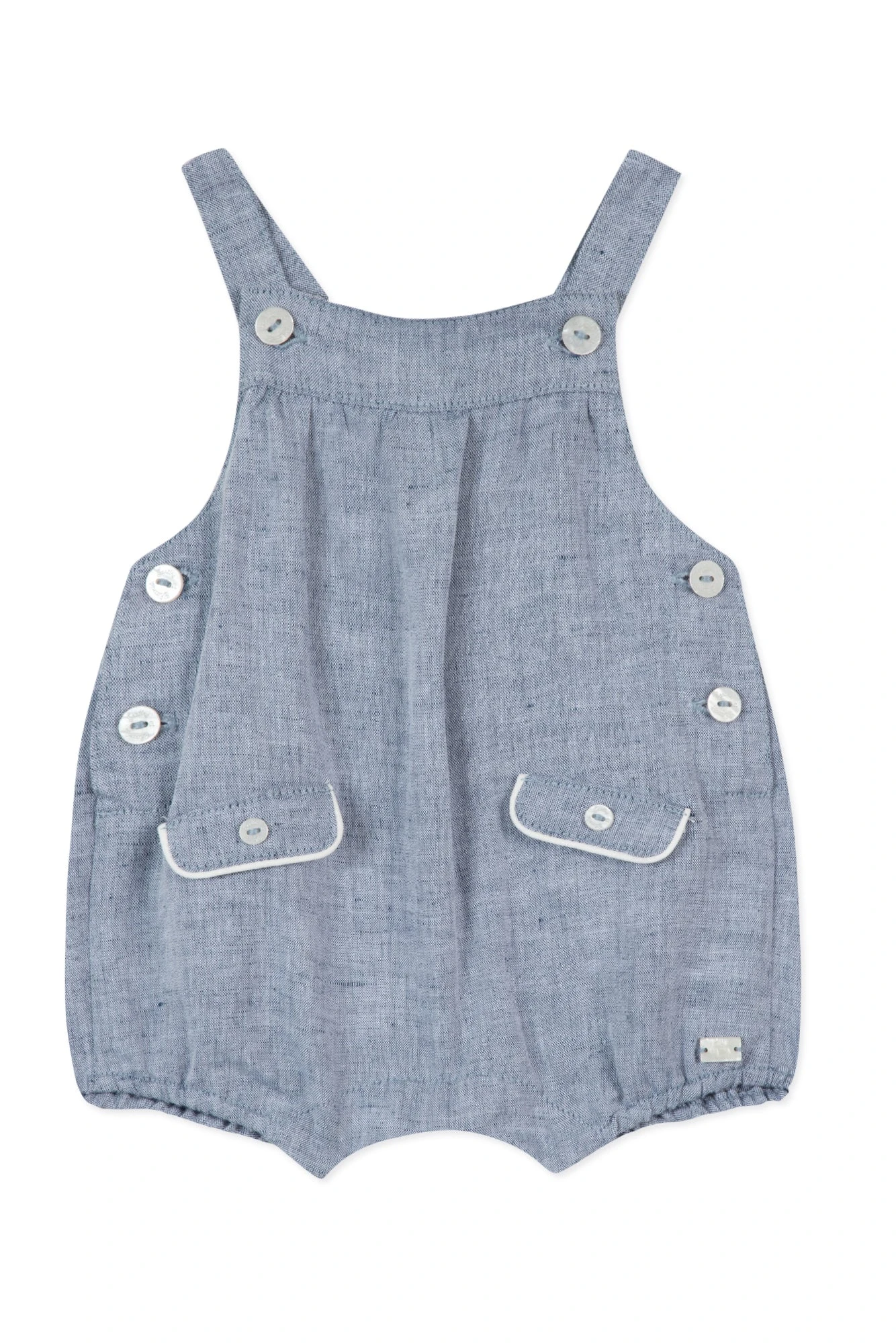 Salopette - Bleu Grisé Lin 5 Salopette - Bleu Grisé Lin – Image 3