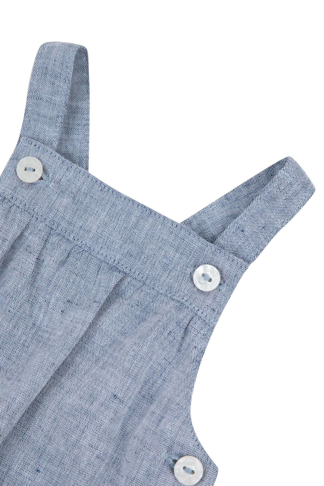 Salopette - Bleu Grisé Lin 7 Salopette - Bleu Grisé Lin – Image 5