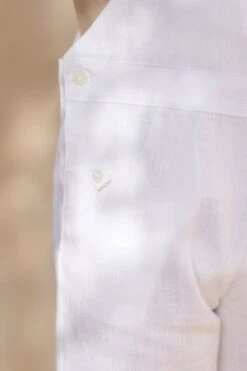 Salopette Courte - Blanc Lin -Mode Enfantine TY21041 01 2
