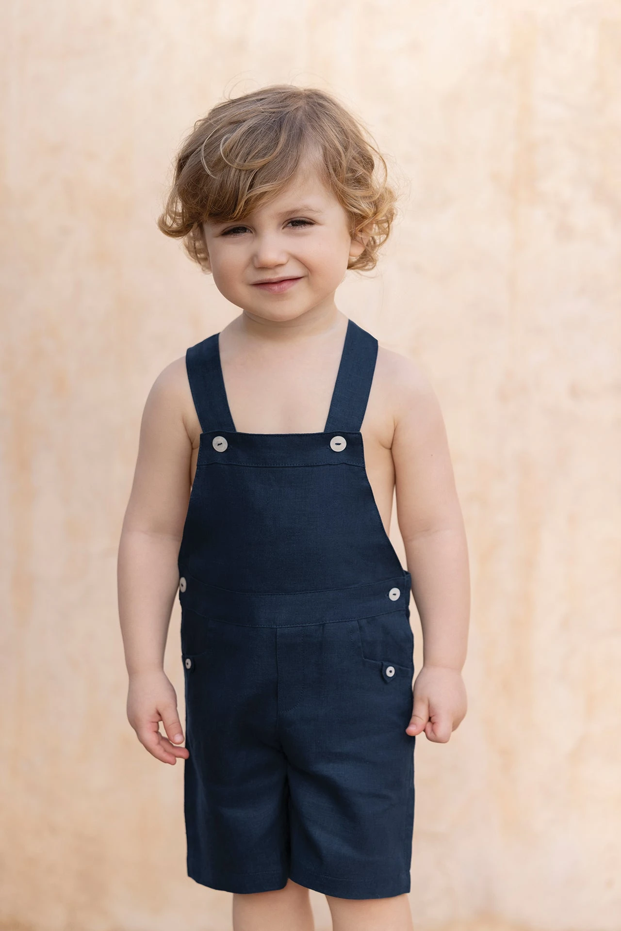 Salopette Courte - Marine Lin 3 Salopette Courte - Marine Lin