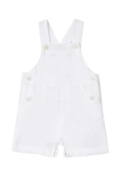 Salopette Courte - Blanc Lin -Mode Enfantine TY21041 01 1 packshot