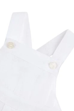 Salopette Courte - Blanc Lin -Mode Enfantine TY21041 01 3 packshot