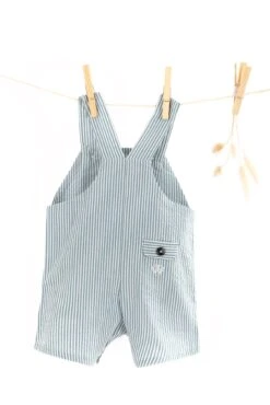 Salopette Courte - Azur Rayures 16 Salopette Courte - Azur Rayures -Mode Enfantine TY21061 43 1