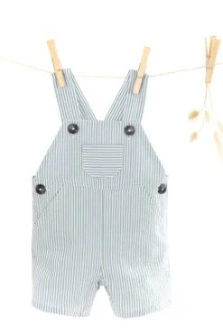 Salopette Courte - Azur Rayures 15 Salopette Courte - Azur Rayures -Mode Enfantine TY21061 43 2