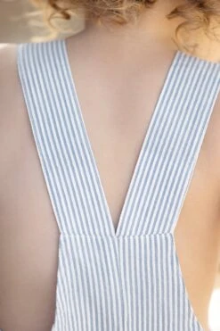 Salopette Courte - Azur Rayures 13 Salopette Courte - Azur Rayures -Mode Enfantine TY21061 43 4