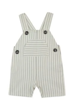 Salopette Courte - Vert D'eau Rayures -Mode Enfantine TY21081 52 1 packshot