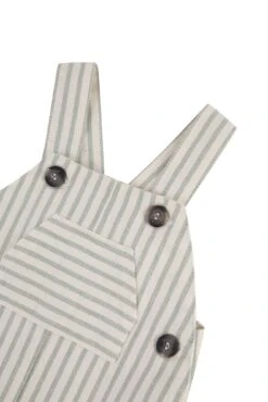 Salopette Courte - Vert D'eau Rayures -Mode Enfantine TY21081 52 3 packshot