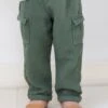 Pantalon - Vert Cargo Lin -Mode Enfantine TY22111 53 TY17001 21 1