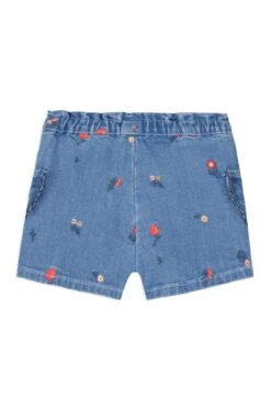 Short - Bleu Denim Motifs Fleuris -Mode Enfantine TY26021 45 2 packshot
