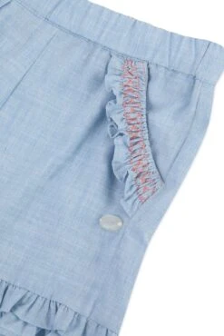 Short - Bleu Ciel Denim Smock 9 Short - Bleu Ciel Denim Smock -Mode Enfantine TY26041 46 3