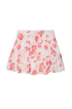 Jupe - Blanc Fleurs Hibiscus -Mode Enfantine TY27002 01 1 packshot