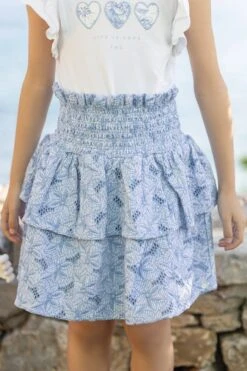 Jupe - Bleu Smockée