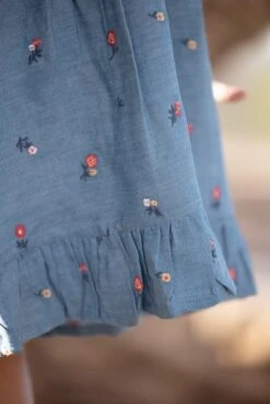 Robe - Bleu Denim Broderies 12 Robe - Bleu Denim Broderies -Mode Enfantine TY30002 45 3