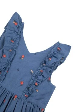 Robe - Bleu Denim Broderies 15 Robe - Bleu Denim Broderies -Mode Enfantine TY30002 45 3 packshot