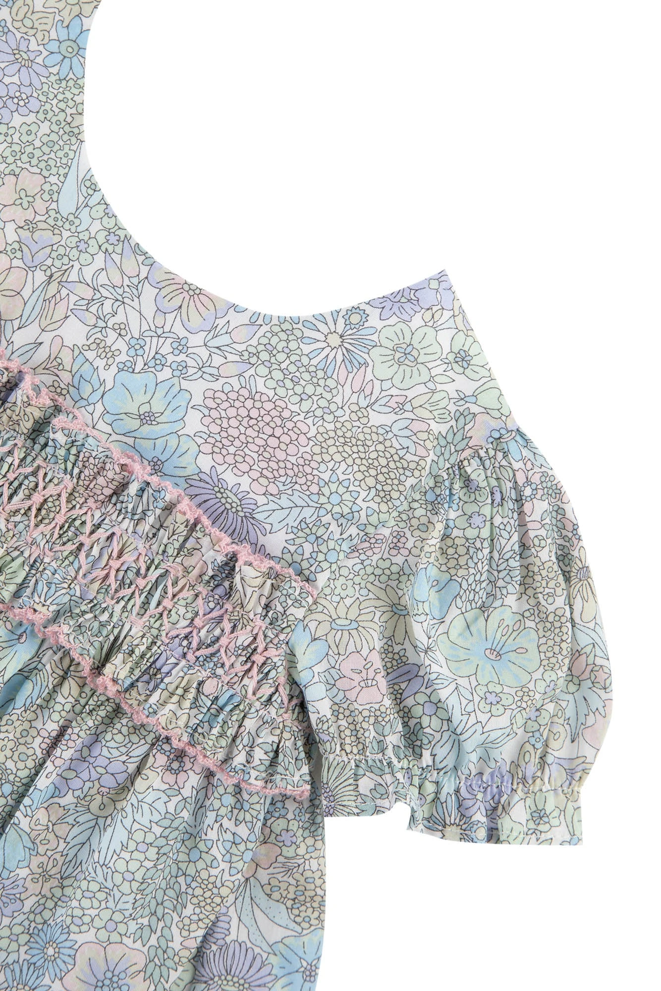 Robe - Vert Tissu Liberty 6 Robe - Vert Tissu Liberty – Image 4