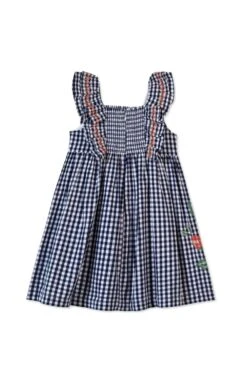 Robe - Marine Vichy Broderies -Mode Enfantine TY30012 04 2 packshot