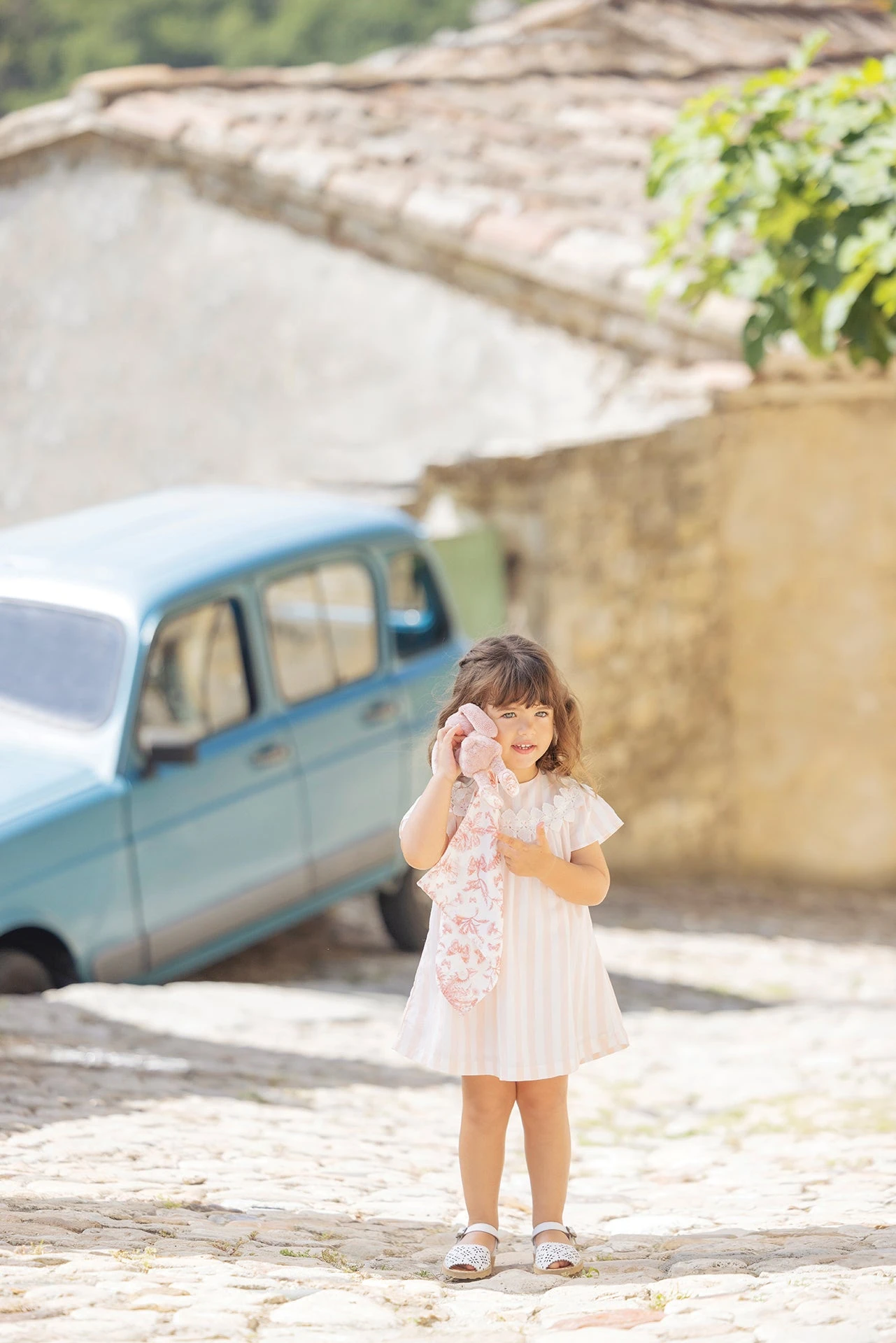 Robe - Rose Pâle Rayures Galla 3 Robe - Rose Pâle Rayures Galla