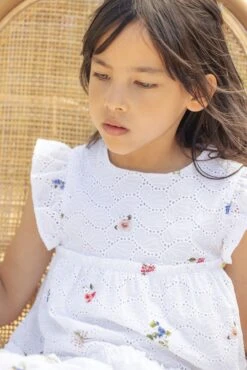 Robe - Blanc Printée All Over