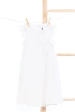 Robe - Blanc Broderie Coton -Mode Enfantine TY30042 01