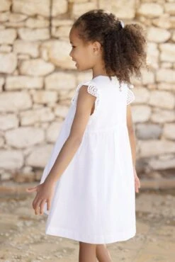 Robe - Blanc Broderie Coton -Mode Enfantine TY30042 01 1