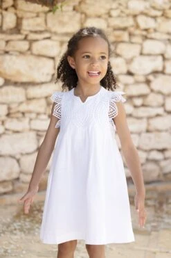Robe - Blanc Broderie Coton