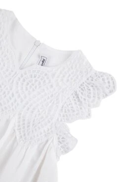 Robe - Blanc Broderie Coton -Mode Enfantine TY30042 01 3 packshot