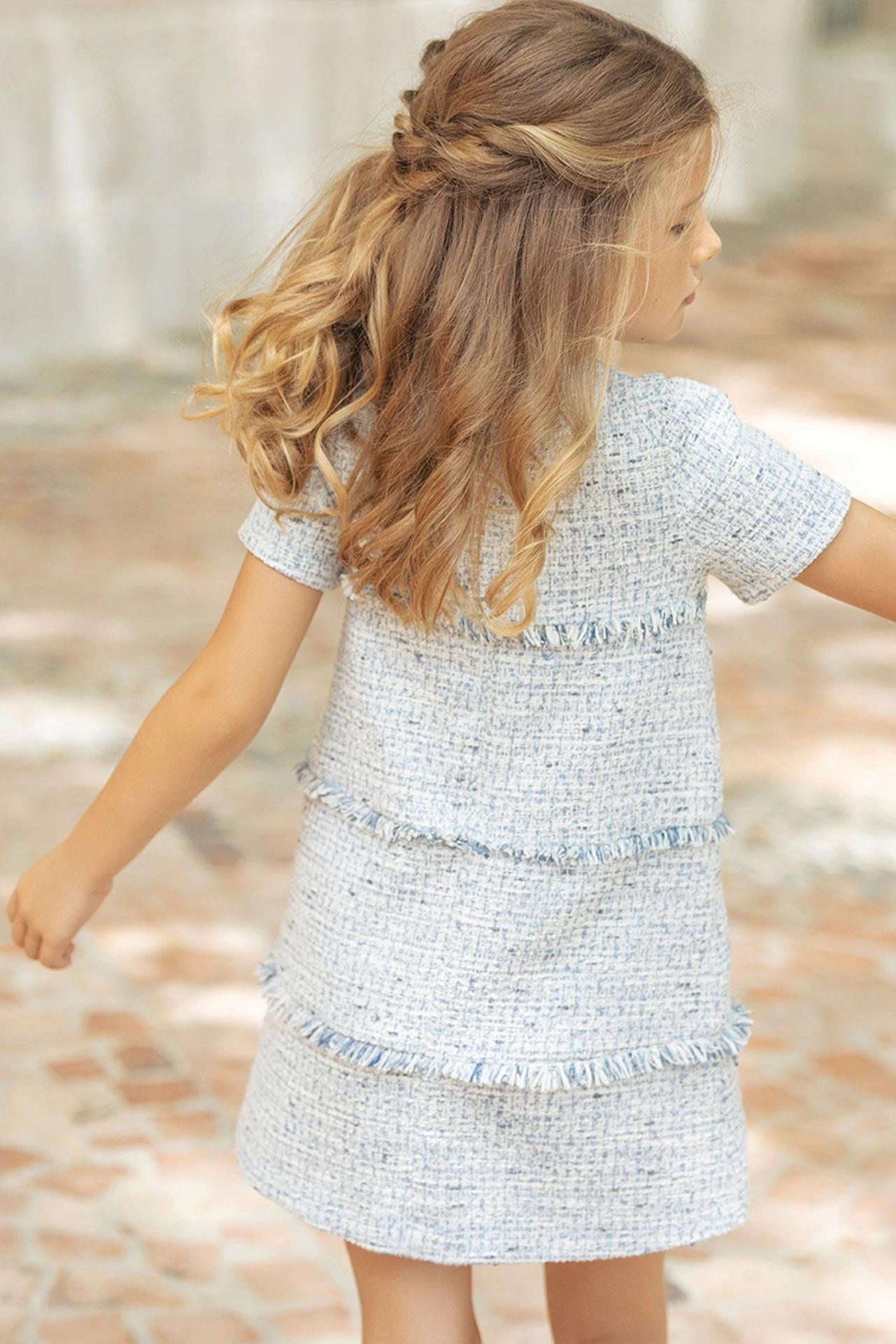 Robe - Bleu Tweed 5 Robe - Bleu Tweed – Image 3