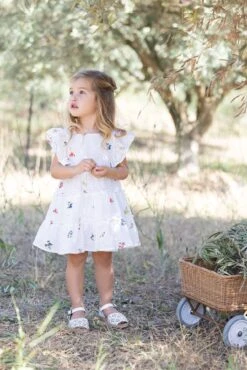 Robe - Blanc Broderies Anglaises Printée