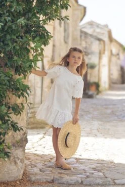 Robe - Blanc Broderies Coton