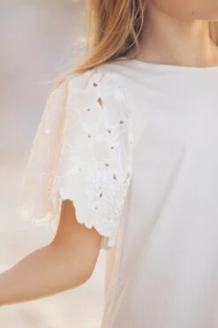Robe - Blanc Broderies Coton -Mode Enfantine TY30072 01 3