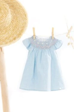 Robe - Bleu Ciel Broderies -Mode Enfantine TY30081 46